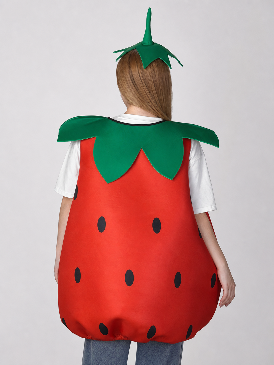 Adult Strawberry Costume with Mask