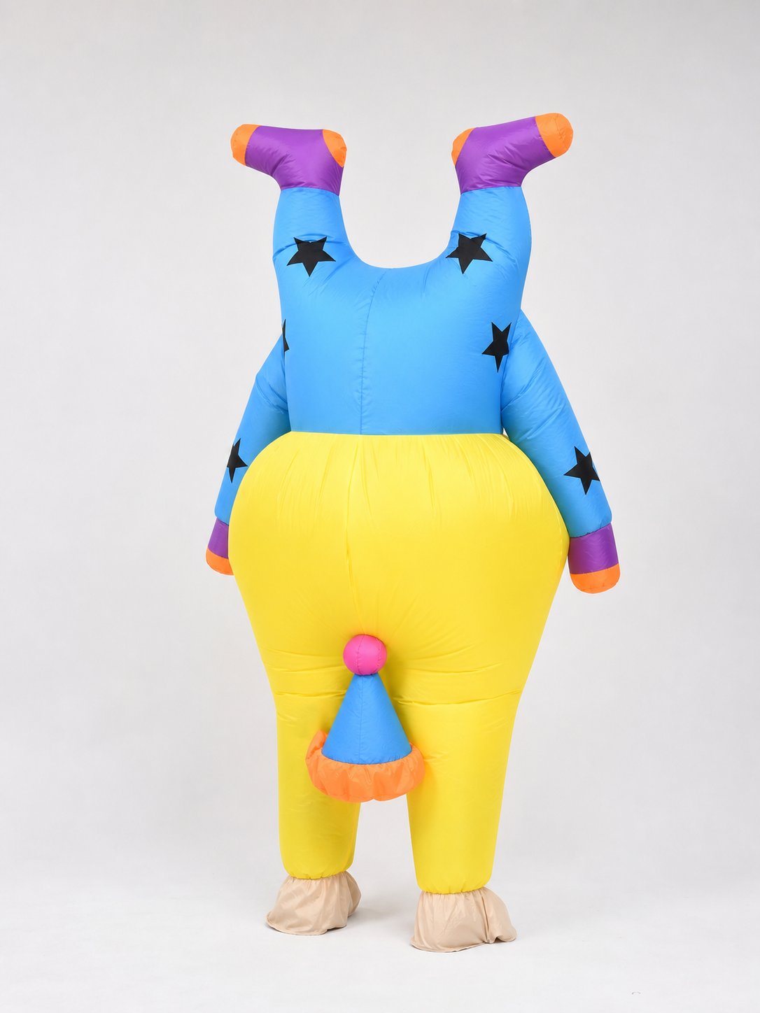 Inflatable Clown Costume with an Upside-Down Design