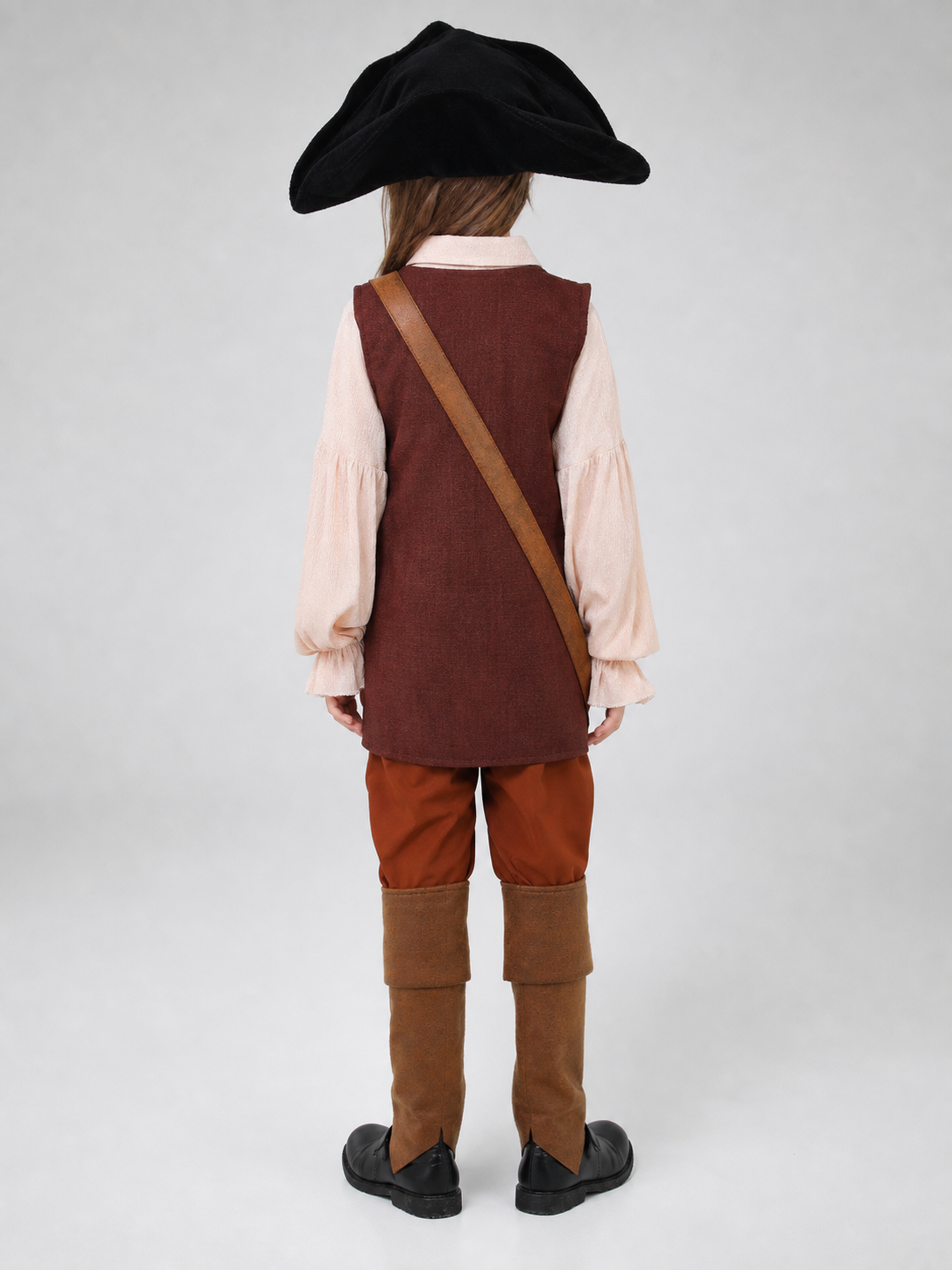 Pirate Costume with Vest and Tricorn Hat