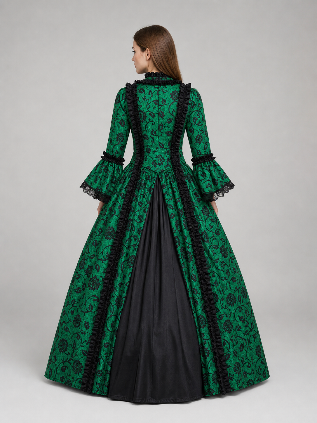 Victorian Gothic Dress with a Full Skirt