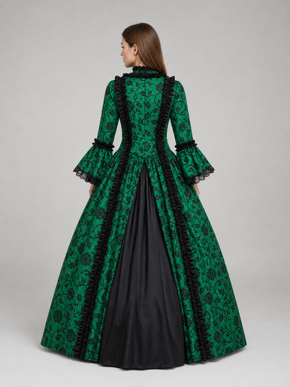 Victorian Gothic Dress with a Full Skirt