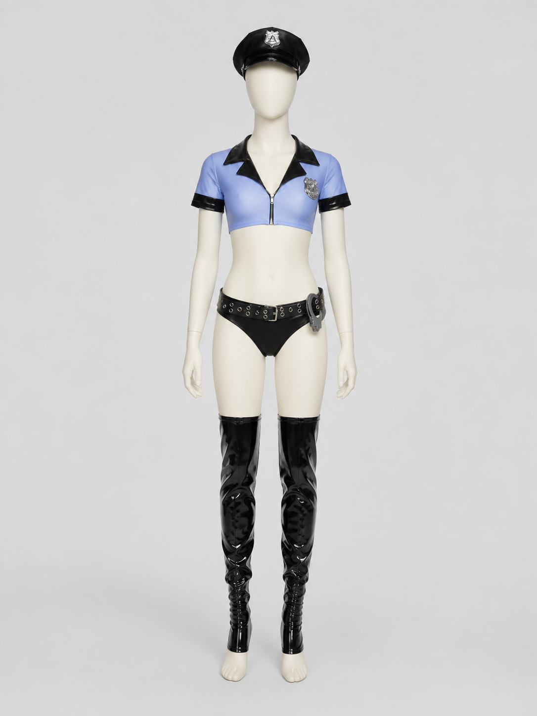 Sexy Police Costume for Halloween Cosplay back view