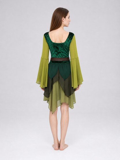Fantasy Dress with Belt for Cosplay and Celebrations