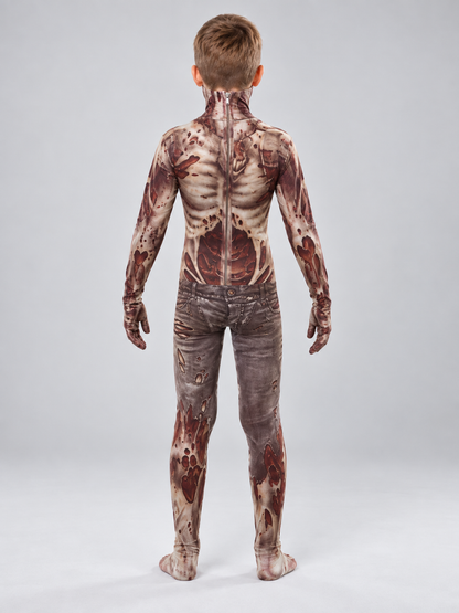 Zombie Costume with Mask and Print