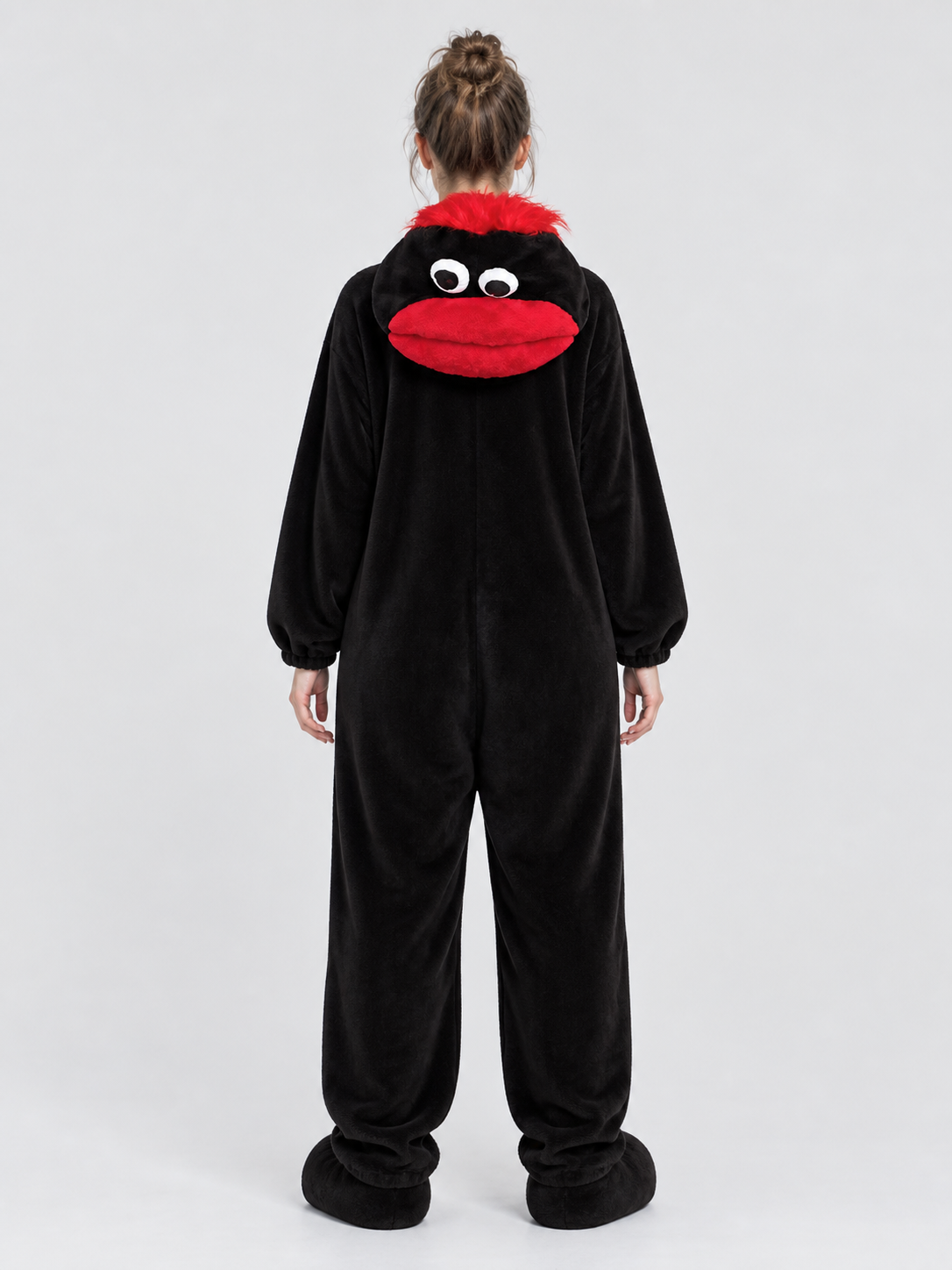 Insulated jumpsuit pajama with cartoon head