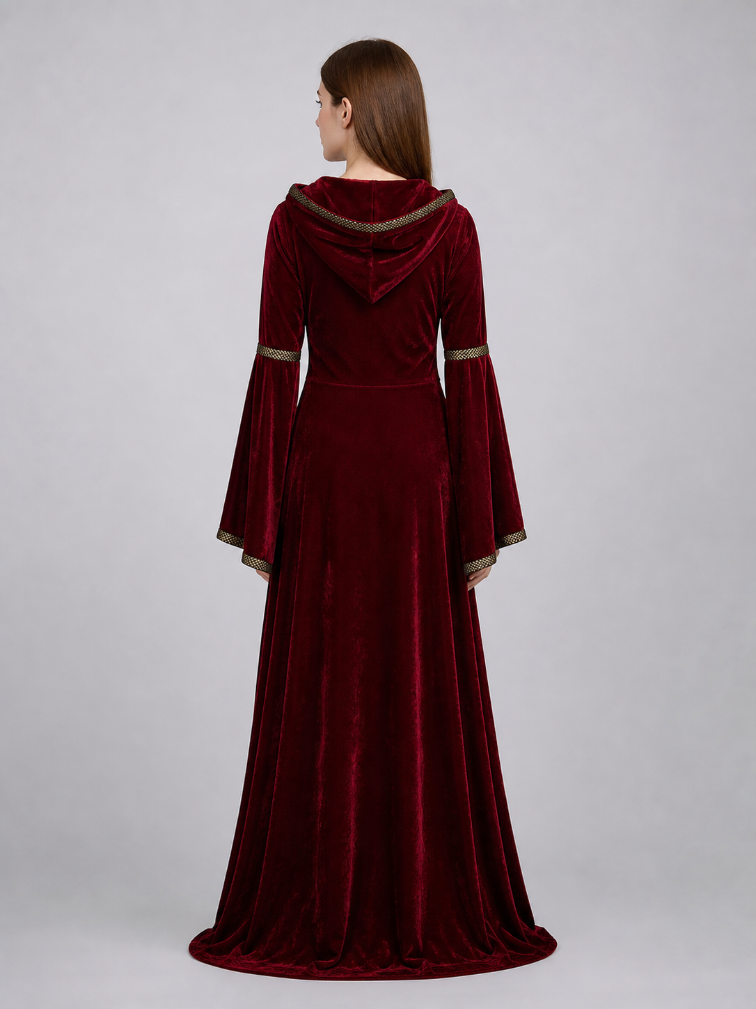 Medieval Hooded Dress, Gothic Style