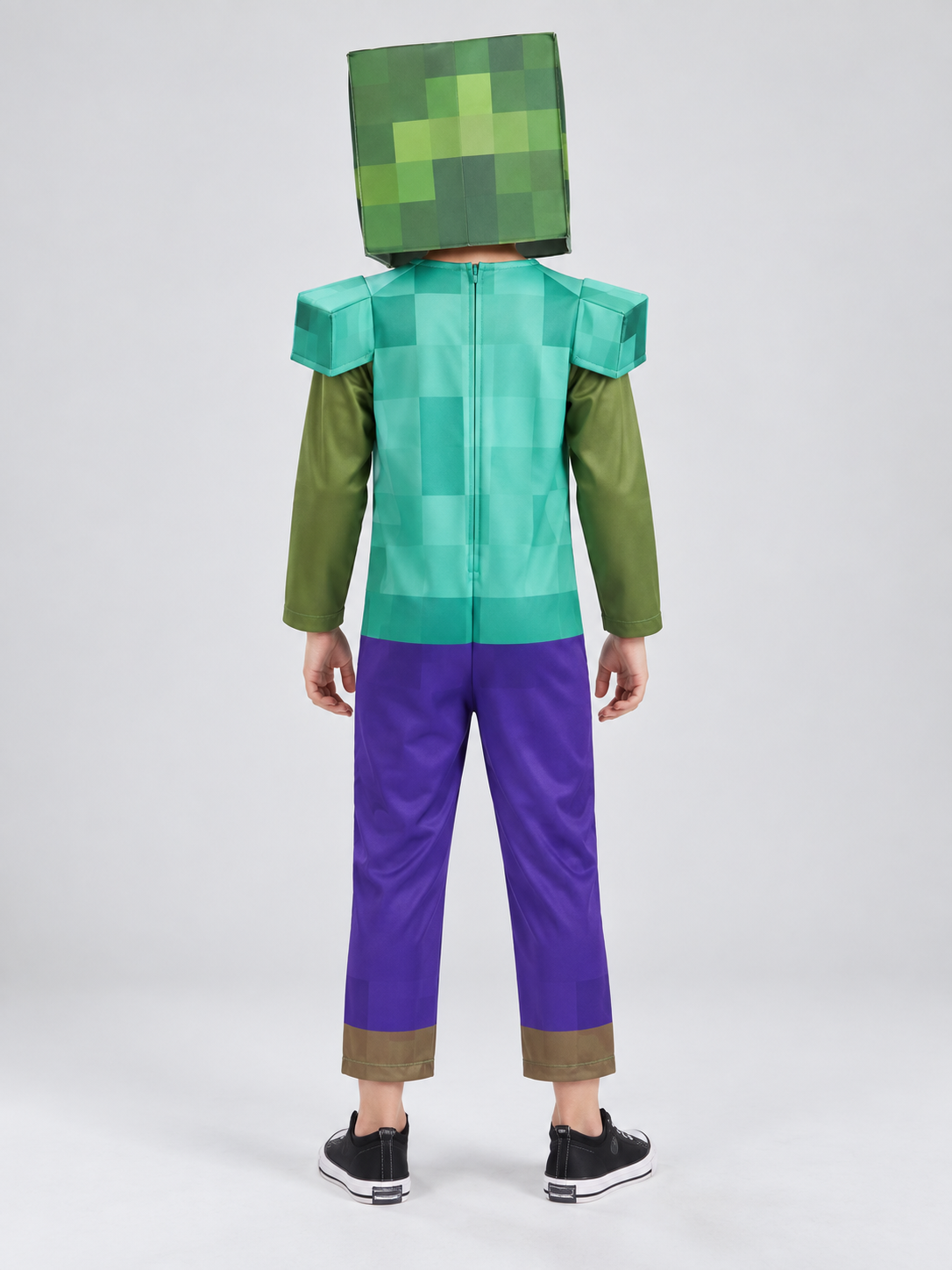 Pixel Carnival Costume Jumpsuit with Mask back view