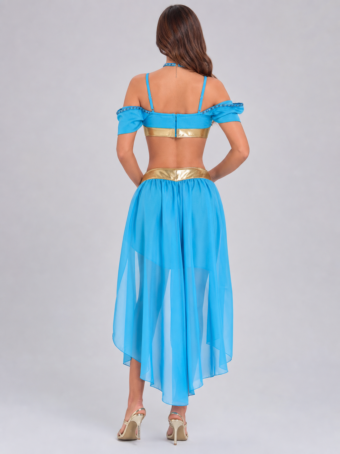 Eastern-Style Stage Costume, Blue and Gold
