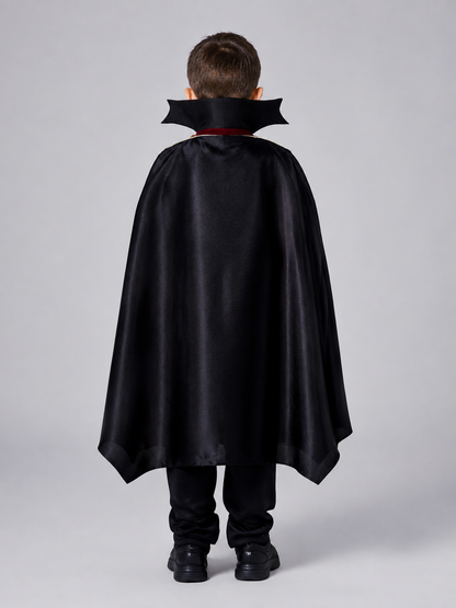 Children's Vampire Costume with Cape and Vest back view