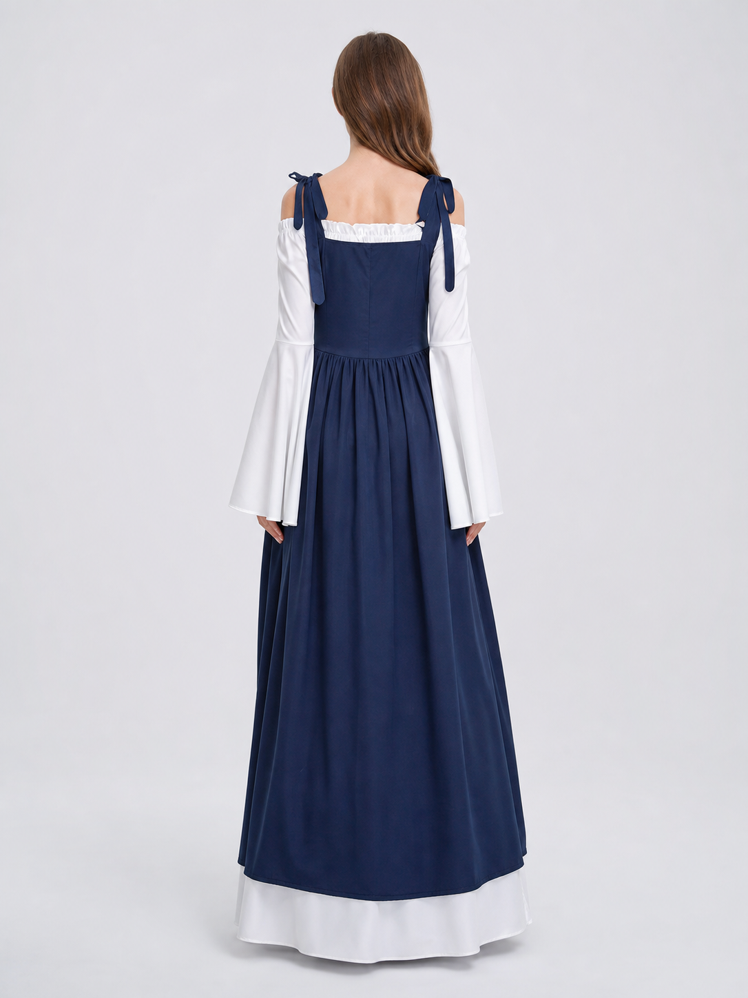 Retro Stage Dress with White Sleeves