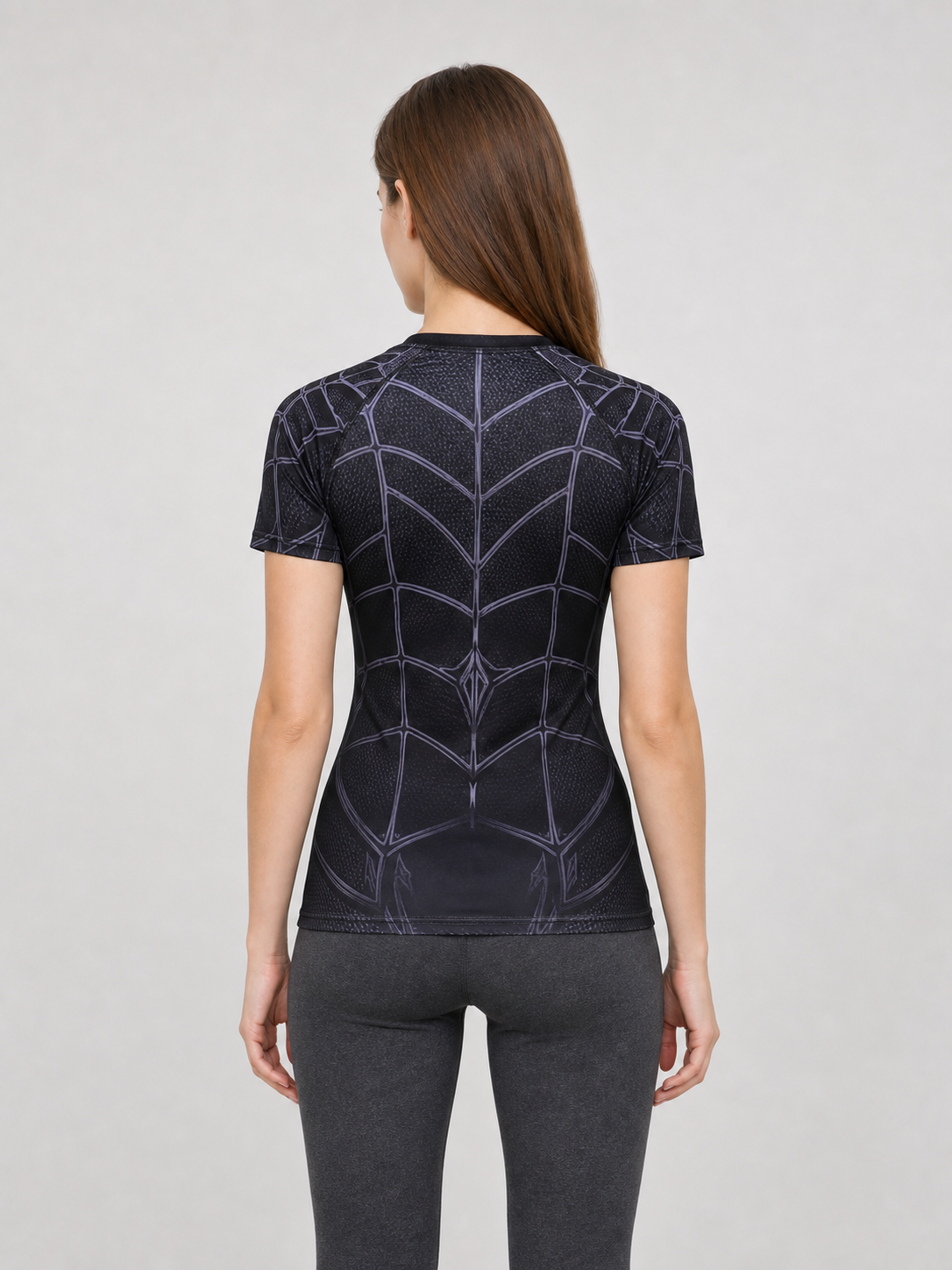 Web-Print Compression T-Shirt, Superhero Style