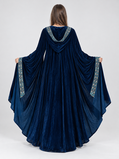 Carnival Costume with Cape and Floral Pattern