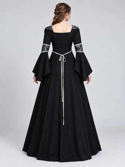 Medieval Gothic Dress with Long Sleeves