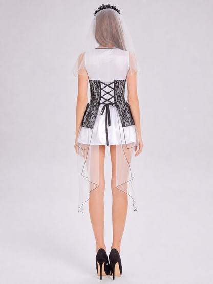 Stage Dress with Corset, Veil, and Lace