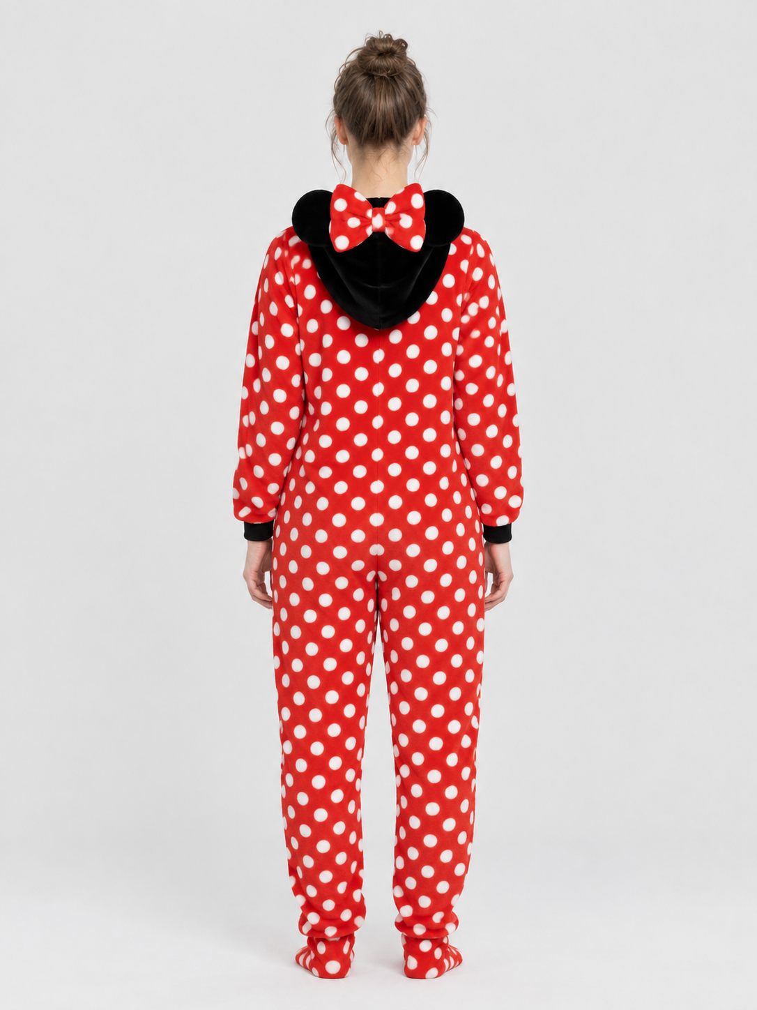 Red Kigurumi Jumpsuit with Ears and Bow