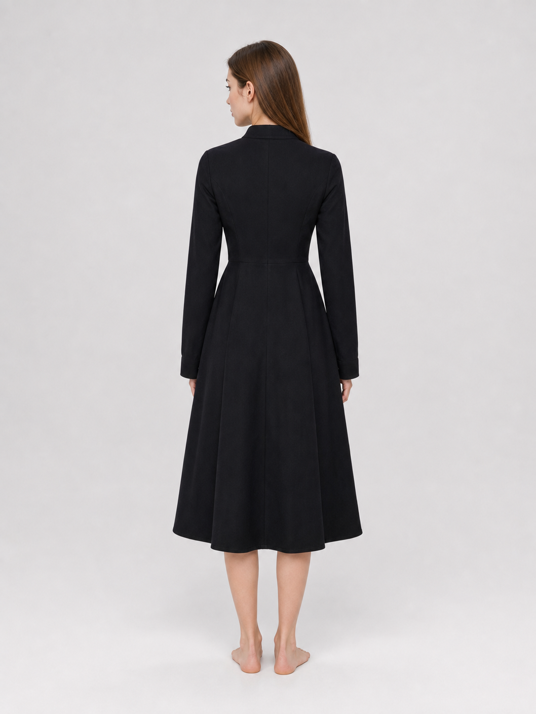 Black priest cosplay dress with collar