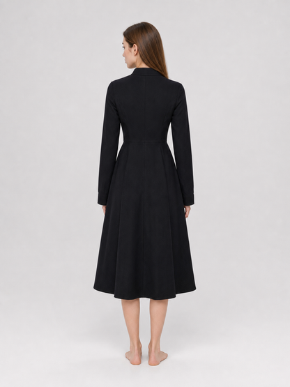 Black priest cosplay dress with collar