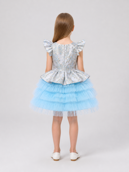 AL056 Princess Dress with Tulle Skirt for Performances back view