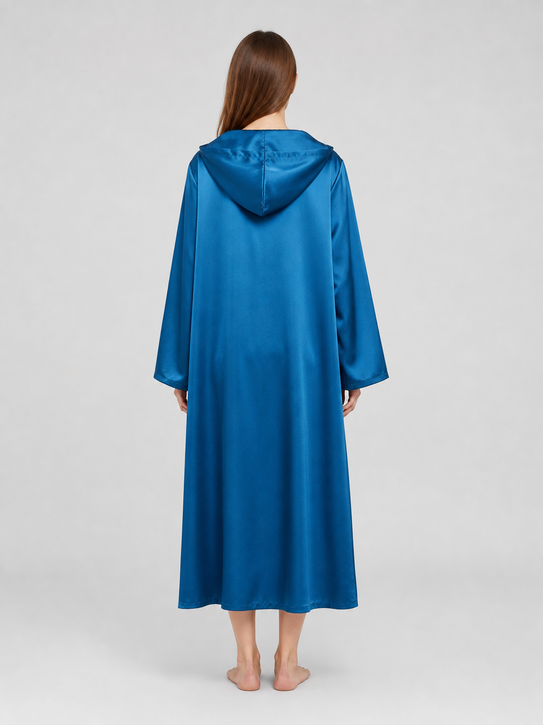 Blue hooded cloak for Jedi costume and cosplay