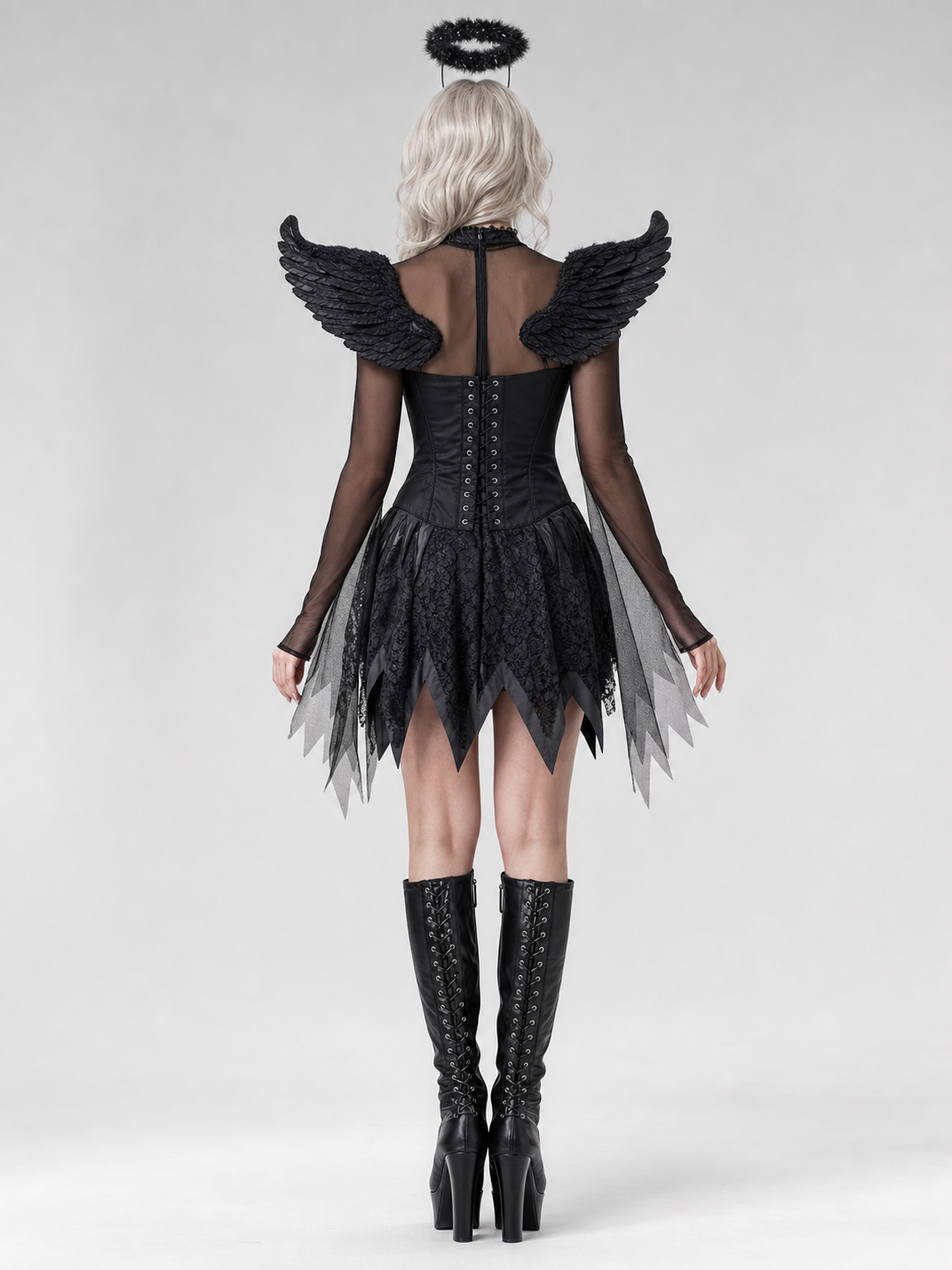 Gothic Winged Cosplay Dress Costume