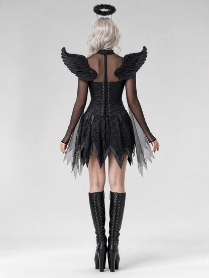Gothic Winged Cosplay Dress Costume