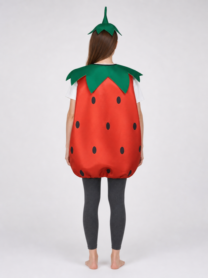 Adult Strawberry Costume with Mask