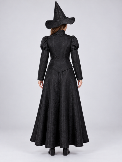 Black Witch Cosplay Costume: Top, Skirt, Hat