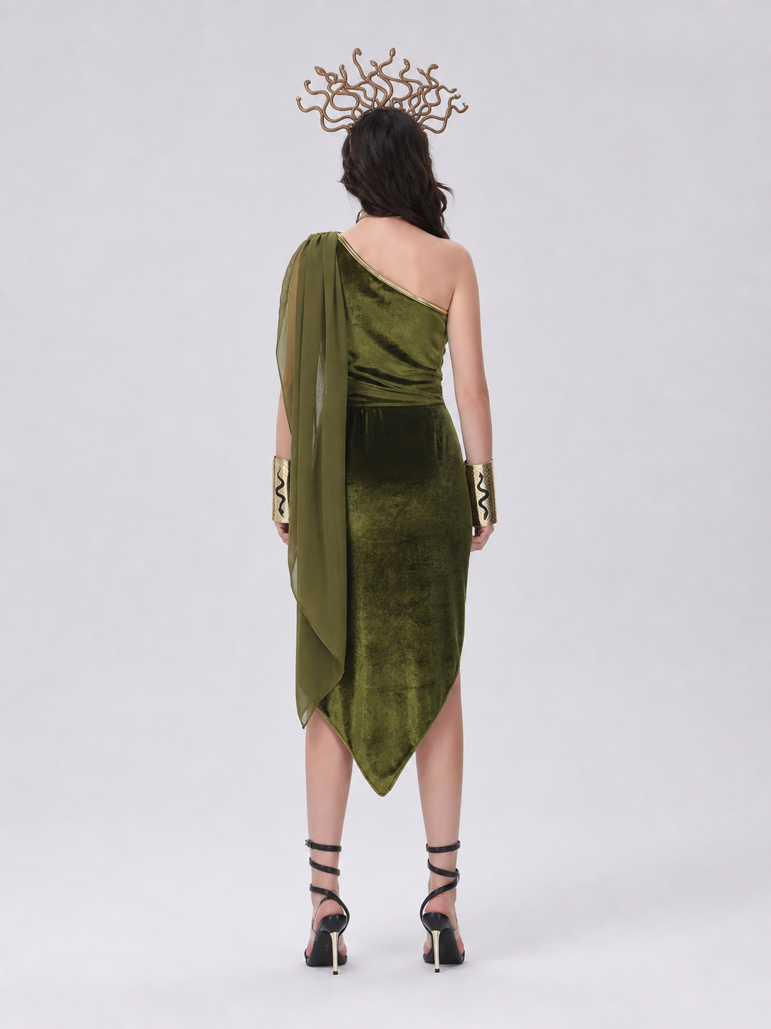 Cleopatra Cosplay Costume with Gold Décor