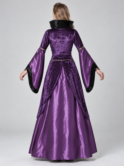 Vampire Halloween Costume with Purple Dress