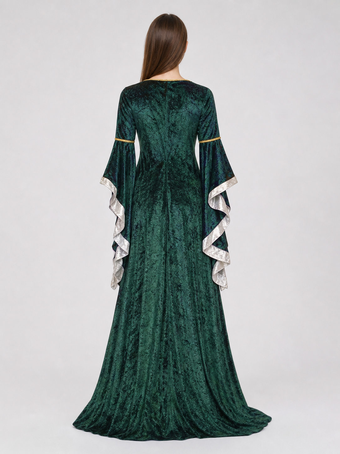 Medieval Renaissance-Style Dress with Train