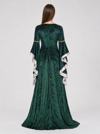 Medieval Renaissance-Style Dress with Train