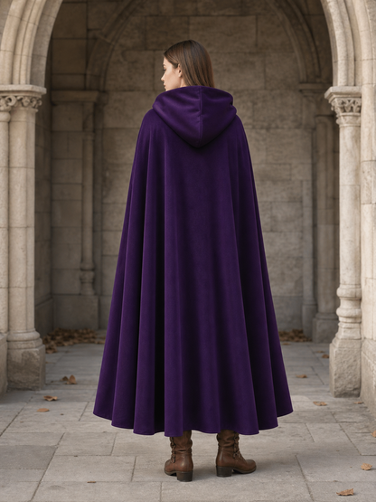Purple Costume Cloak with Hood