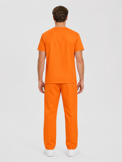 Orange Cosplay Costume, T-Shirt and Pants back view