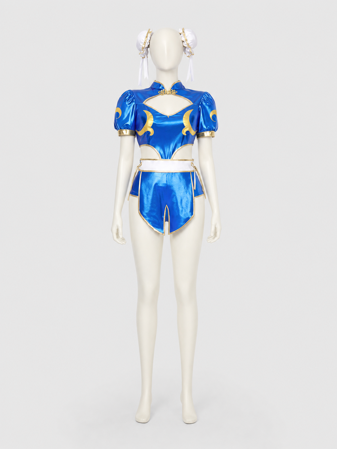 Chun-Li Street Fighter Cosplay Costume with Accessories back view