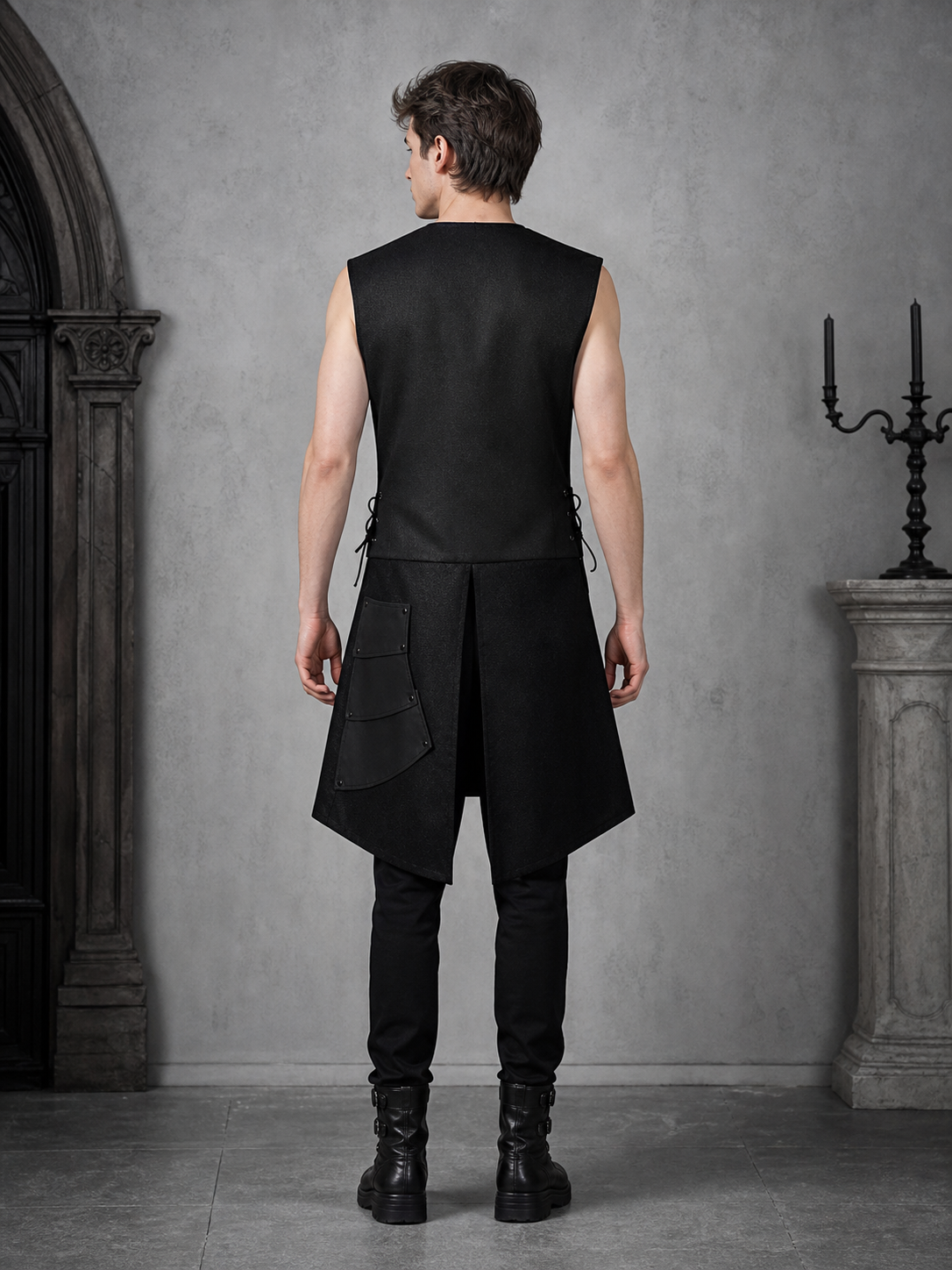 Black Asymmetrical Sleeveless Jumpsuit