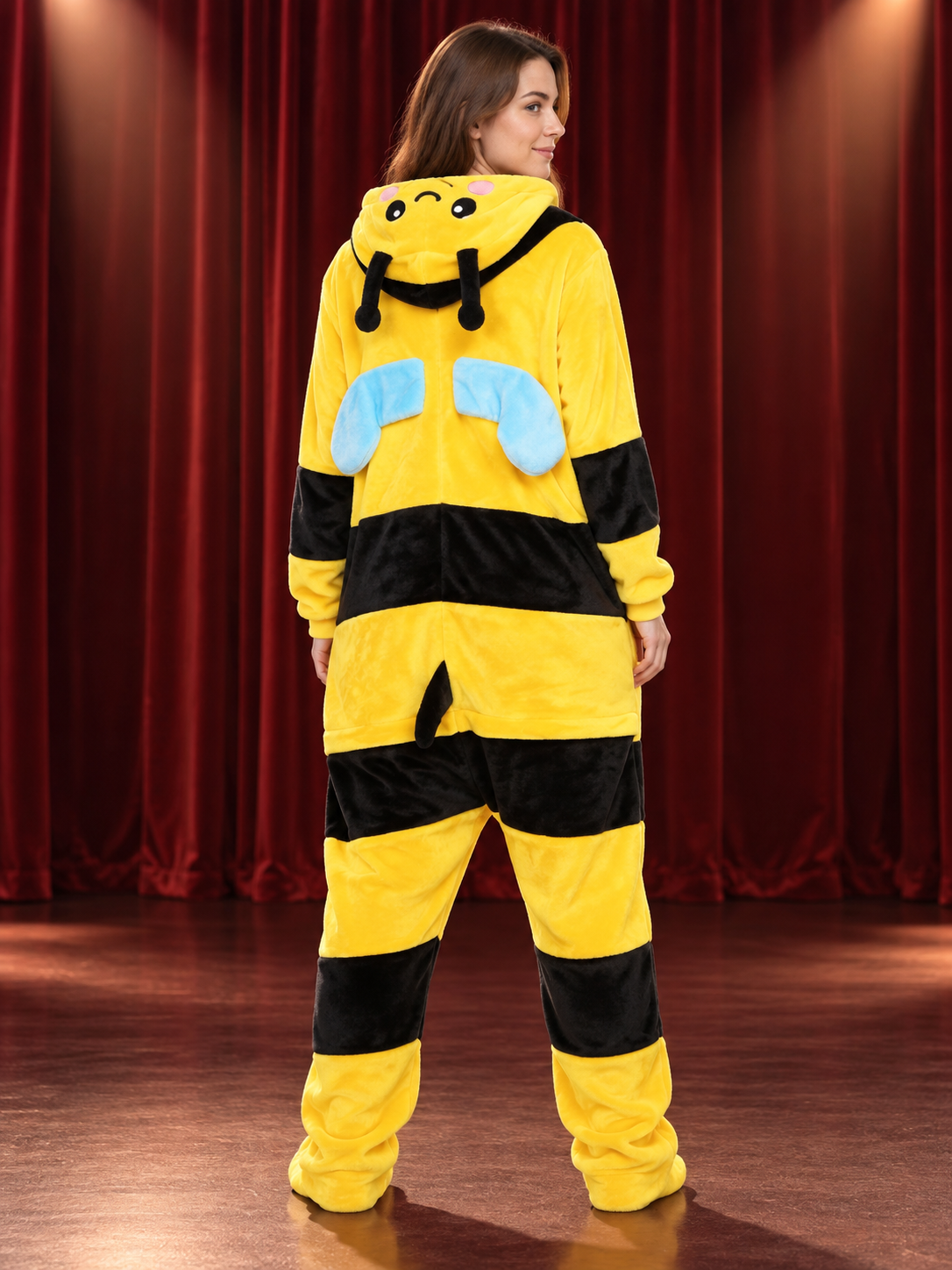 Bee Kigurumi Yellow and Black with Hood and Wings