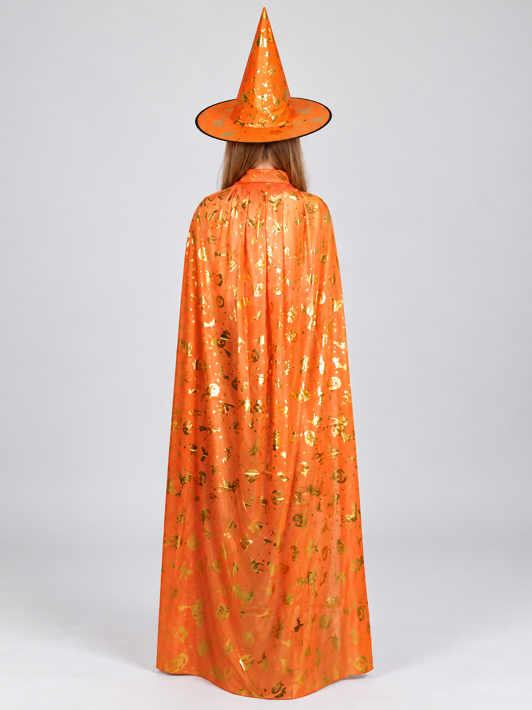 Carnival Costume with Cape and Pointed Hat