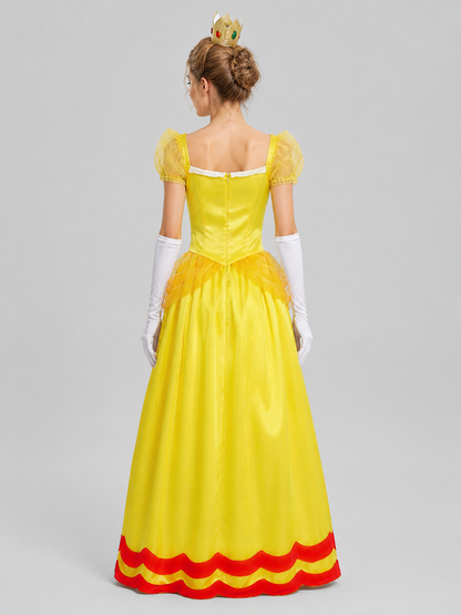 Carnival Costume: Dress, Crown, and Gloves back view