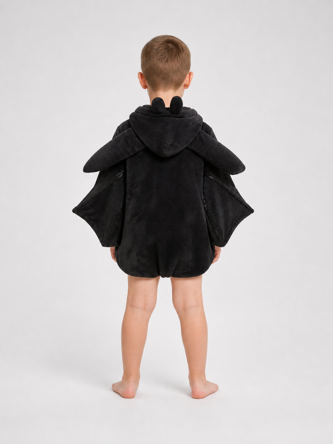 Bat Costume Jumpsuit with Hood and Wings