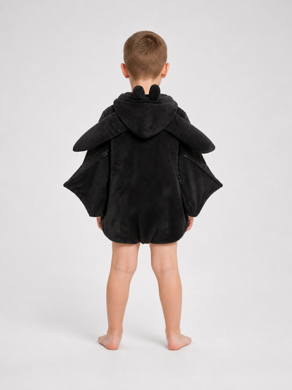 Bat Costume Jumpsuit with Hood and Wings