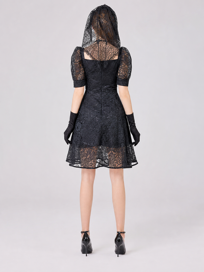 Black Gothic Lace Dress