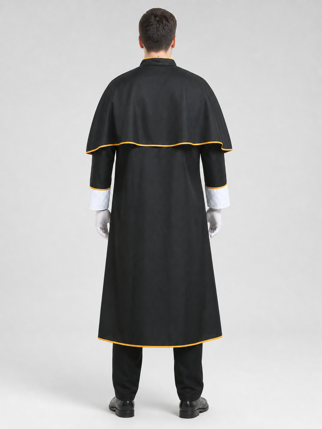 Priest costume with cross and cape