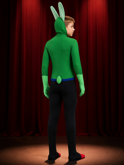 Green Rabbit Costume for Children and Adults for Halloween back view 2