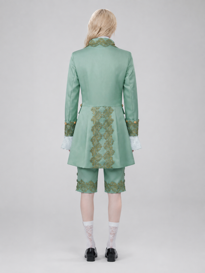 Light Green Prince-Style Cosplay Costume back view