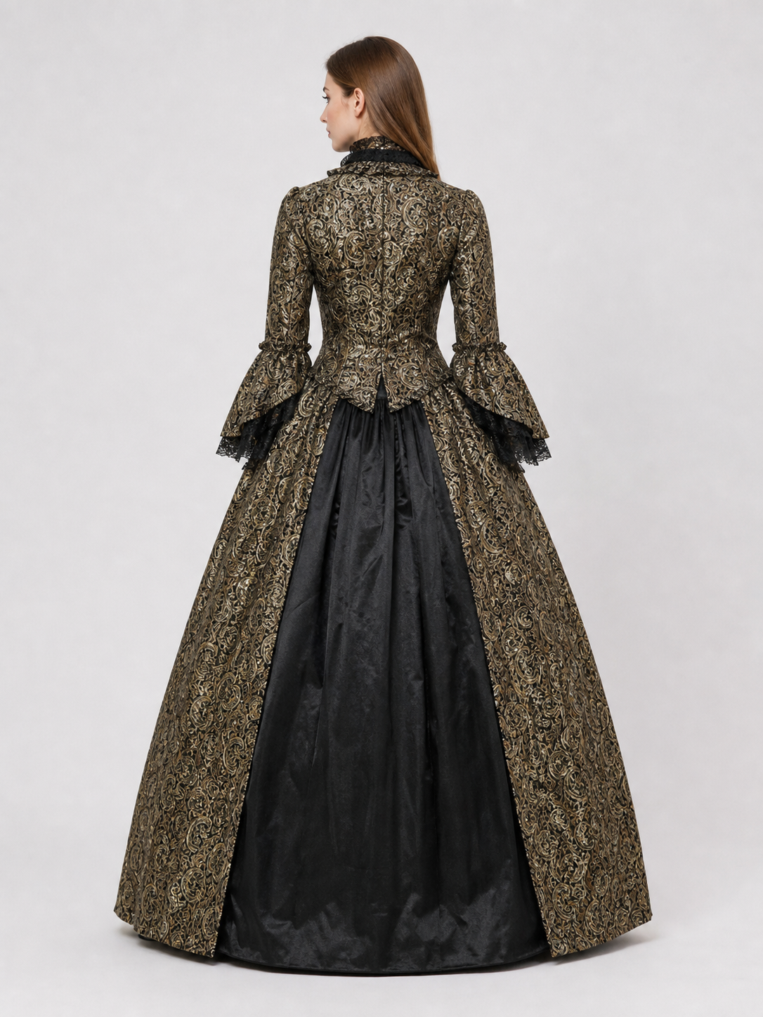 Long Victorian Gothic-Style Dress