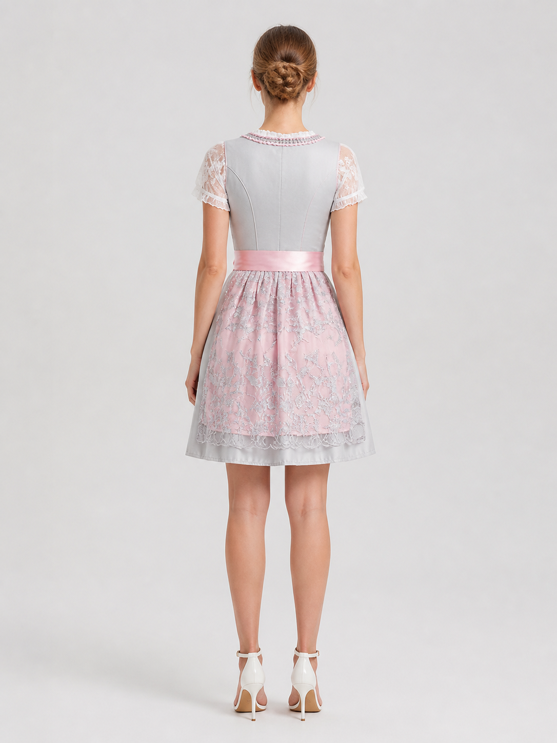 Oktoberfest Dress with Apron and Lacing back view