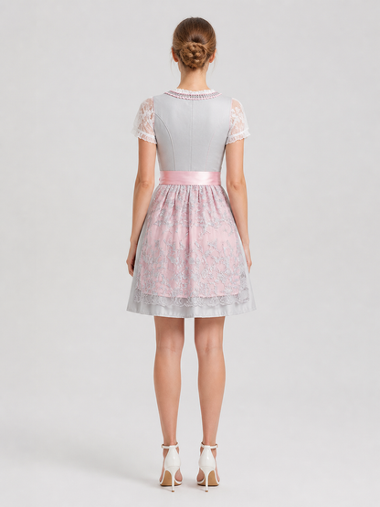 Oktoberfest Dress with Apron and Lacing back view
