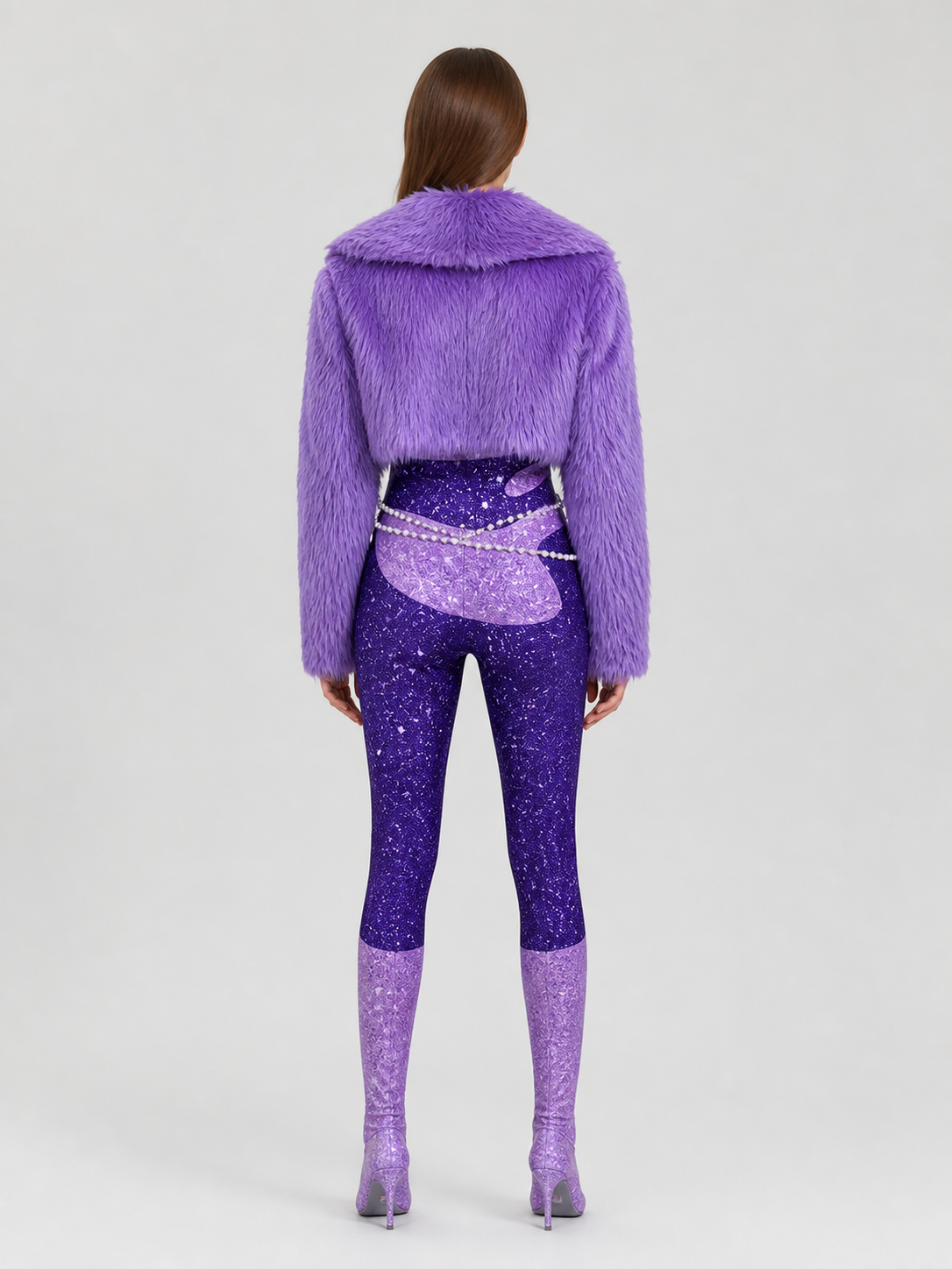 Gazelle (Shakira) Cosplay Costume: Jumpsuit, Jacket, Chain back view