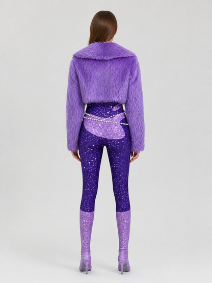 Gazelle (Shakira) Cosplay Costume: Jumpsuit, Jacket, Chain back view