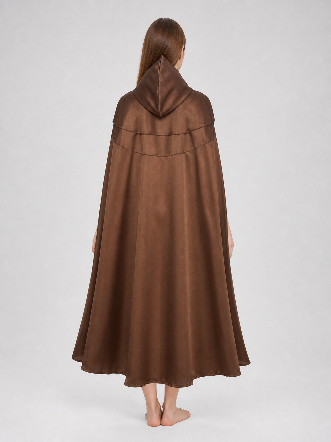 Brown Viking Hooded Cloak Cape